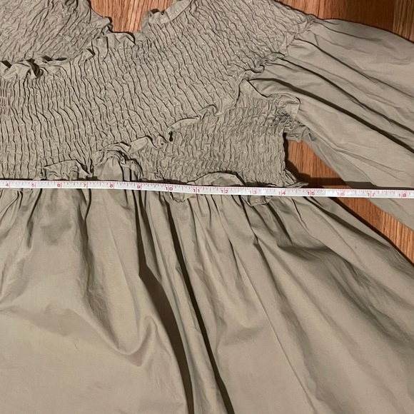 N by Nancy Smocked Off the Shoulder Puff Sleeve Babydoll Dress/Top Sz Large - Picture 8 of 14